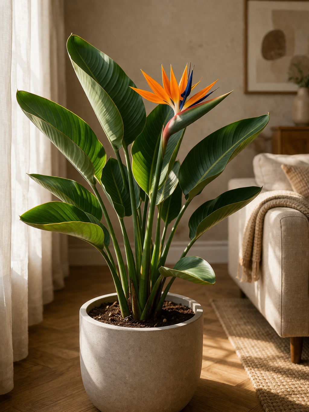 घर पर Bird of Paradise Plant कैसे उगाएं 🌺 | पूरी देखभाल, पानी, मिट्टी और फायदे – VedPlants